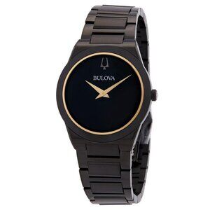 NWT Authentic Bulova Millennia Quartz Black Dial Men's Watch